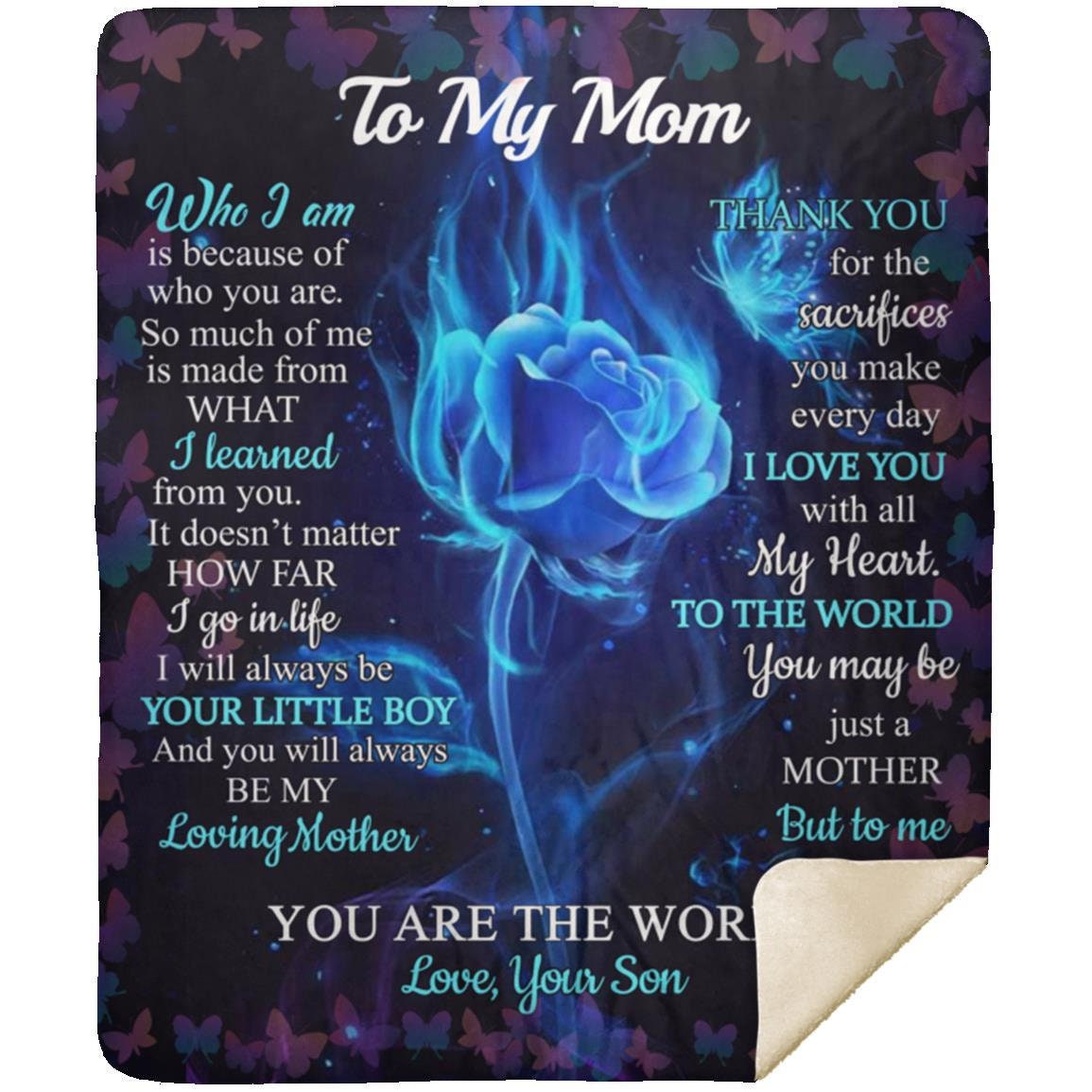 Mom - You Are My World | Premium Plush Blanket, Queen, Throw, Fleece, Sherpa