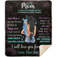 Mom - You Are Loved | Raven Hair | Premium Plush Blanket, Queen, Throw, Fleece, Sherpa