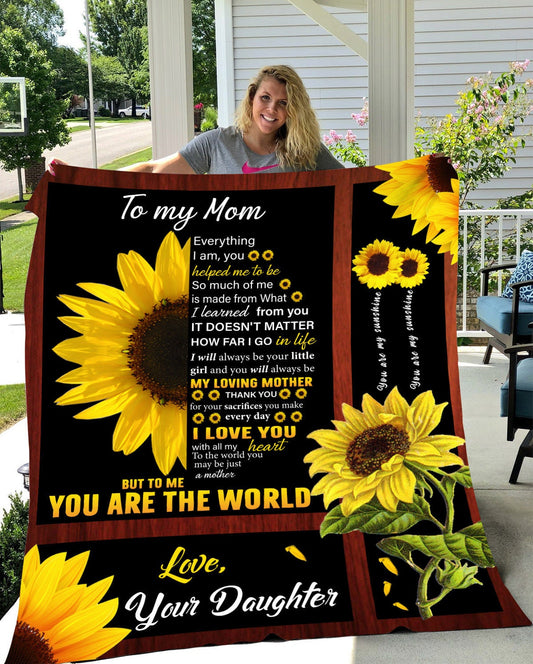 My Loving Mother | Premium Plush Blanket, Queen, Throw, Fleece, Sherpa, From Daughter, Daughter to Mom
