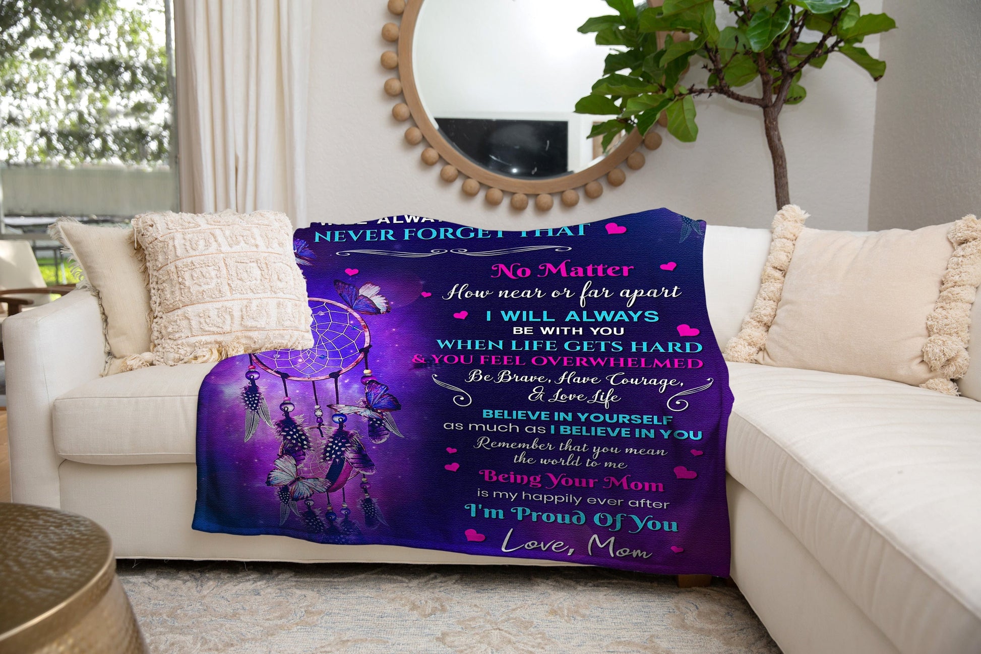 Daughter - Believe In Yourself | Premium Plush Blanket, Queen, Throw, Fleece, Sherpa