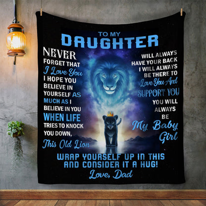 To My Daughter - I Believe In You | Premium Plush Blanket, Queen, Throw, Fleece, Sherpa