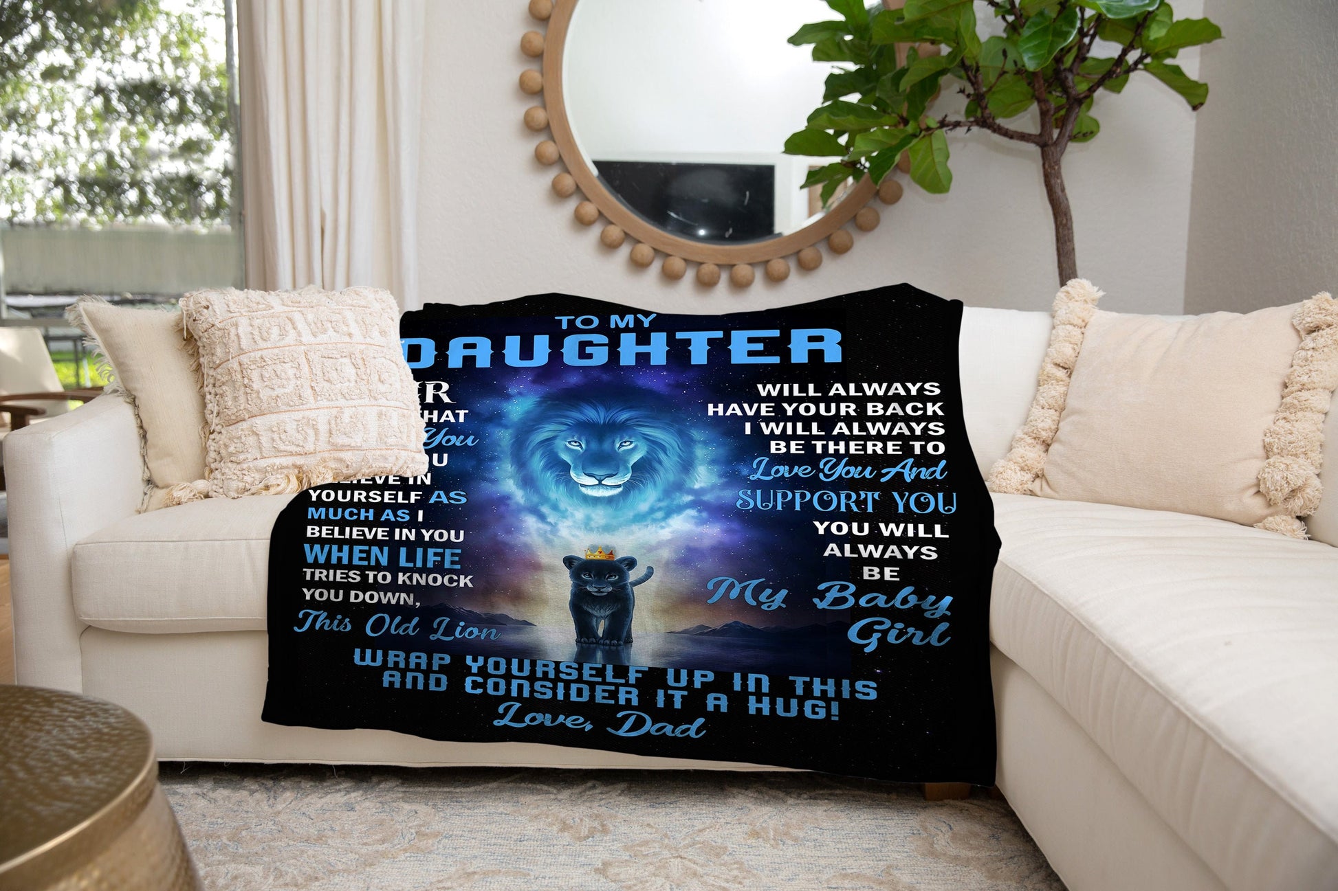 To My Daughter - I Believe In You | Premium Plush Blanket, Queen, Throw, Fleece, Sherpa
