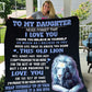 To My Daughter - I Love You | Premium Plush Blanket, Queen, Throw, Fleece, Sherpa
