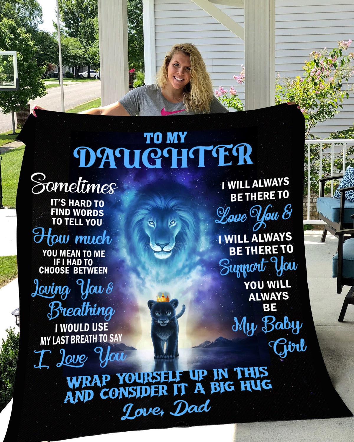To My Daughter - My Baby Girl | Premium Plush Blanket, Queen, Throw, Fleece, Sherpa