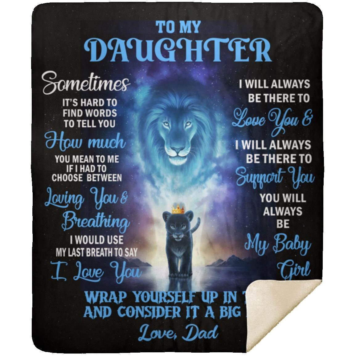 To My Daughter - My Baby Girl | Premium Plush Blanket, Queen, Throw, Fleece, Sherpa