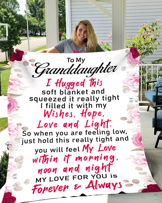 To My Granddaughter - Hope, Love, & Light | Premium Plush Blanket