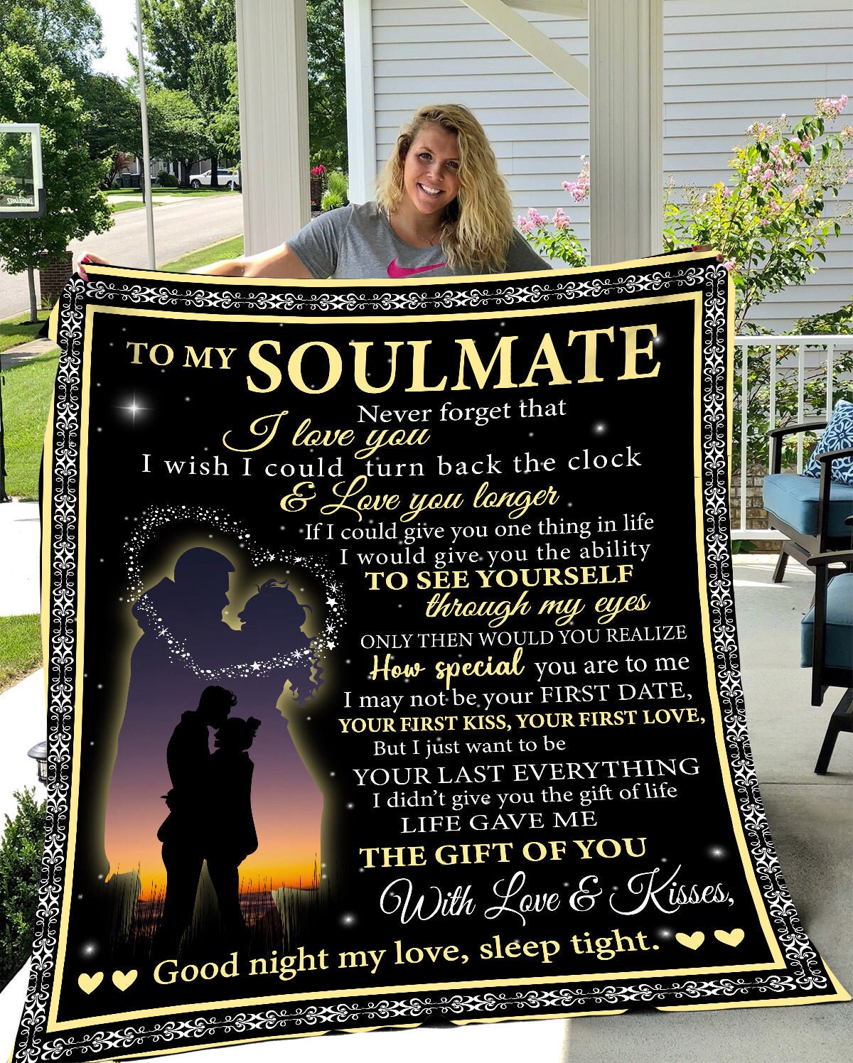 To My Soulmate - Forever | Premium Plush Blanket, Queen, Throw, Fleece, Sherpa