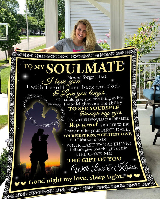 To My Soulmate - Forever | Premium Plush Blanket, Queen, Throw, Fleece, Sherpa