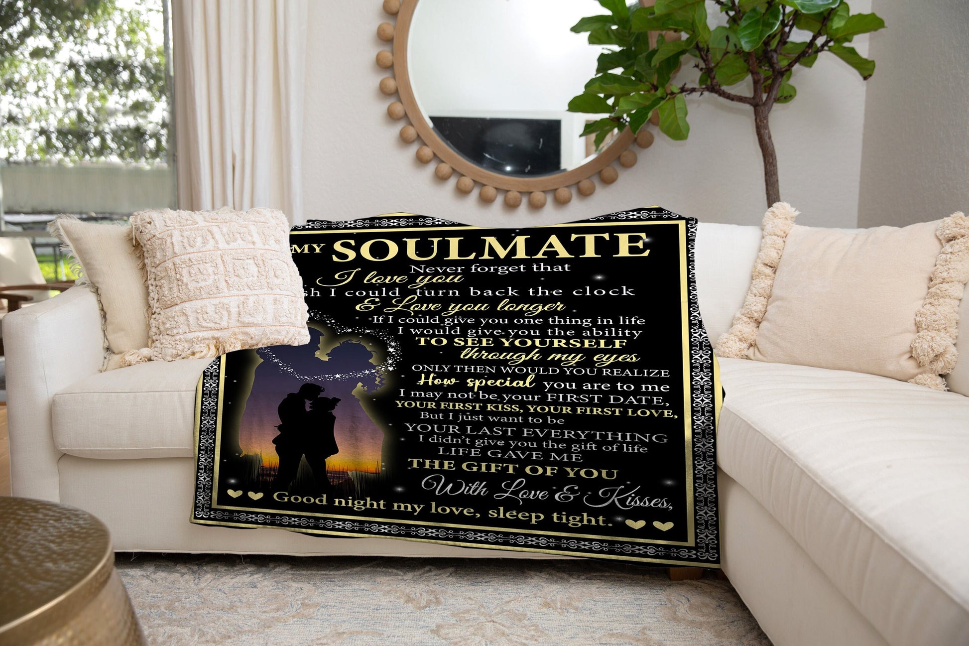 To My Soulmate - Forever | Premium Plush Blanket, Queen, Throw, Fleece, Sherpa