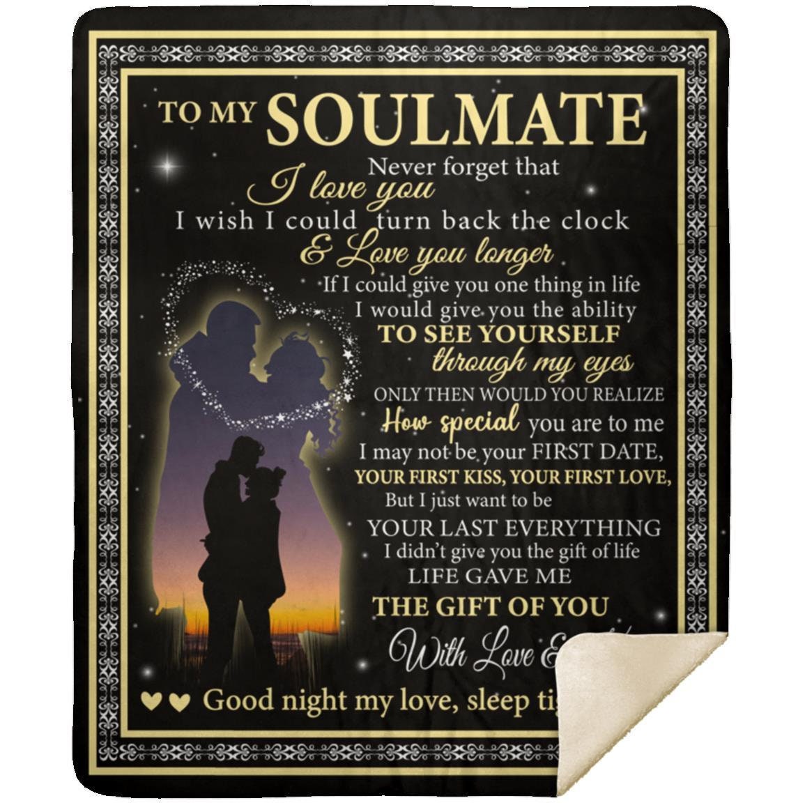 To My Soulmate - Forever | Premium Plush Blanket, Queen, Throw, Fleece, Sherpa