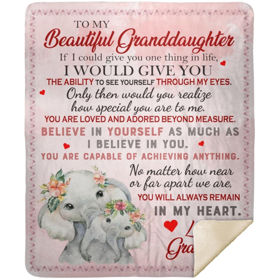 To My Beautiful Granddaughter | Premium Plush Blanket