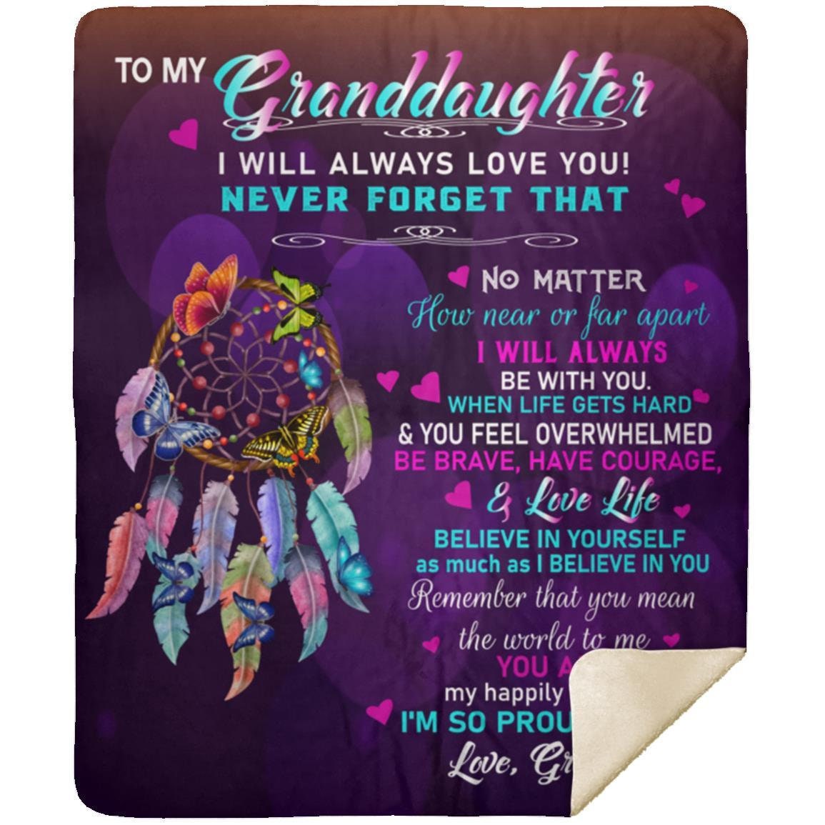 To My Granddaughter - Love Grandpa | Premium Plush Blanket