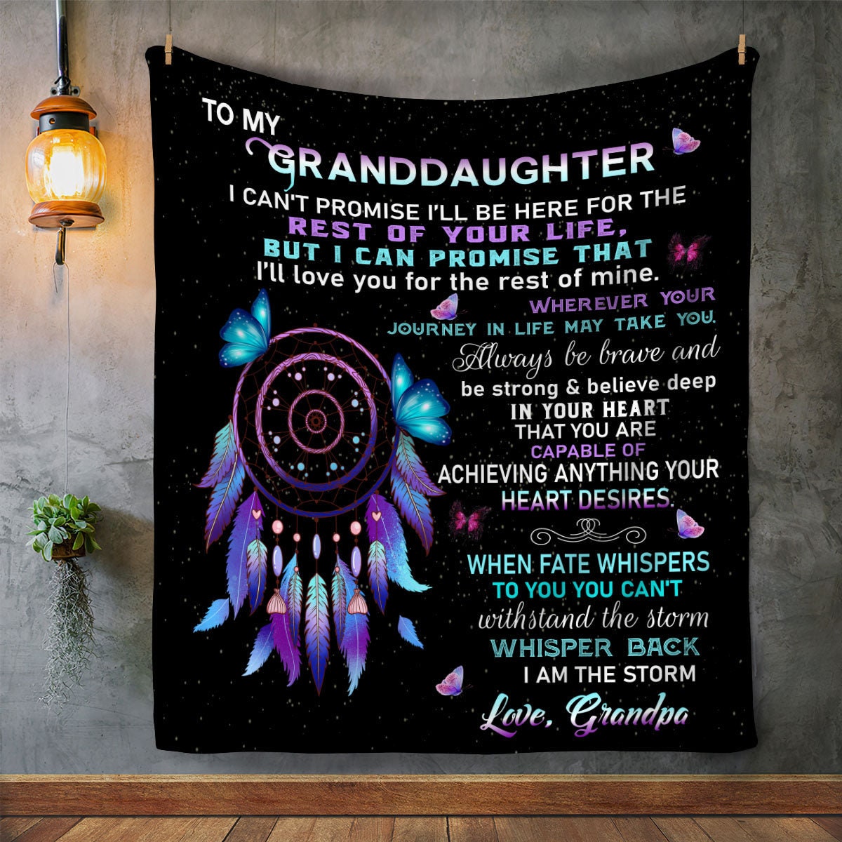 To My Granddaughter - Love You Forever | Premium Plush Blanket