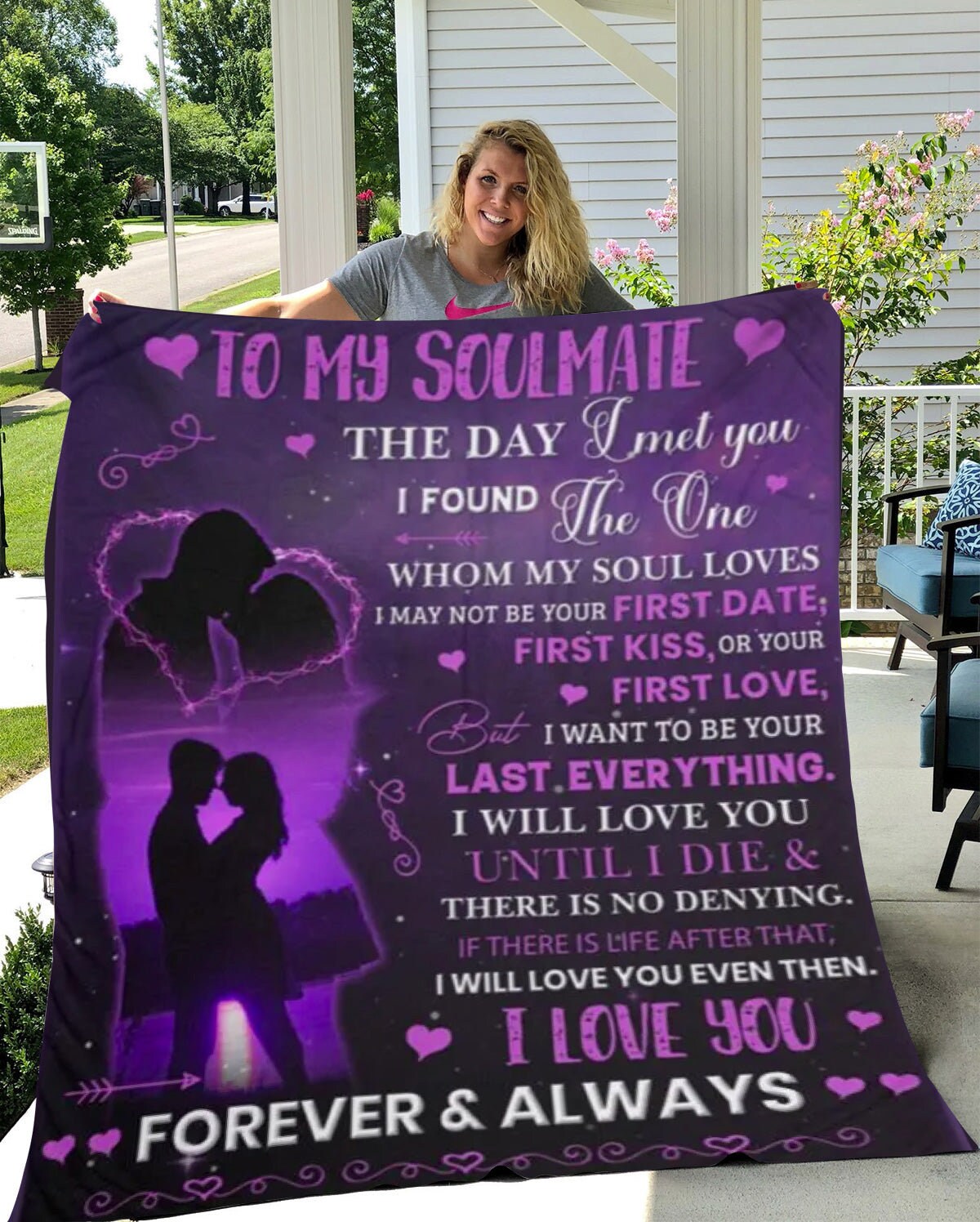 To My Soulmate - You Are The One | Premium Plush Blanket, Queen, Throw, Fleece, Sherpa