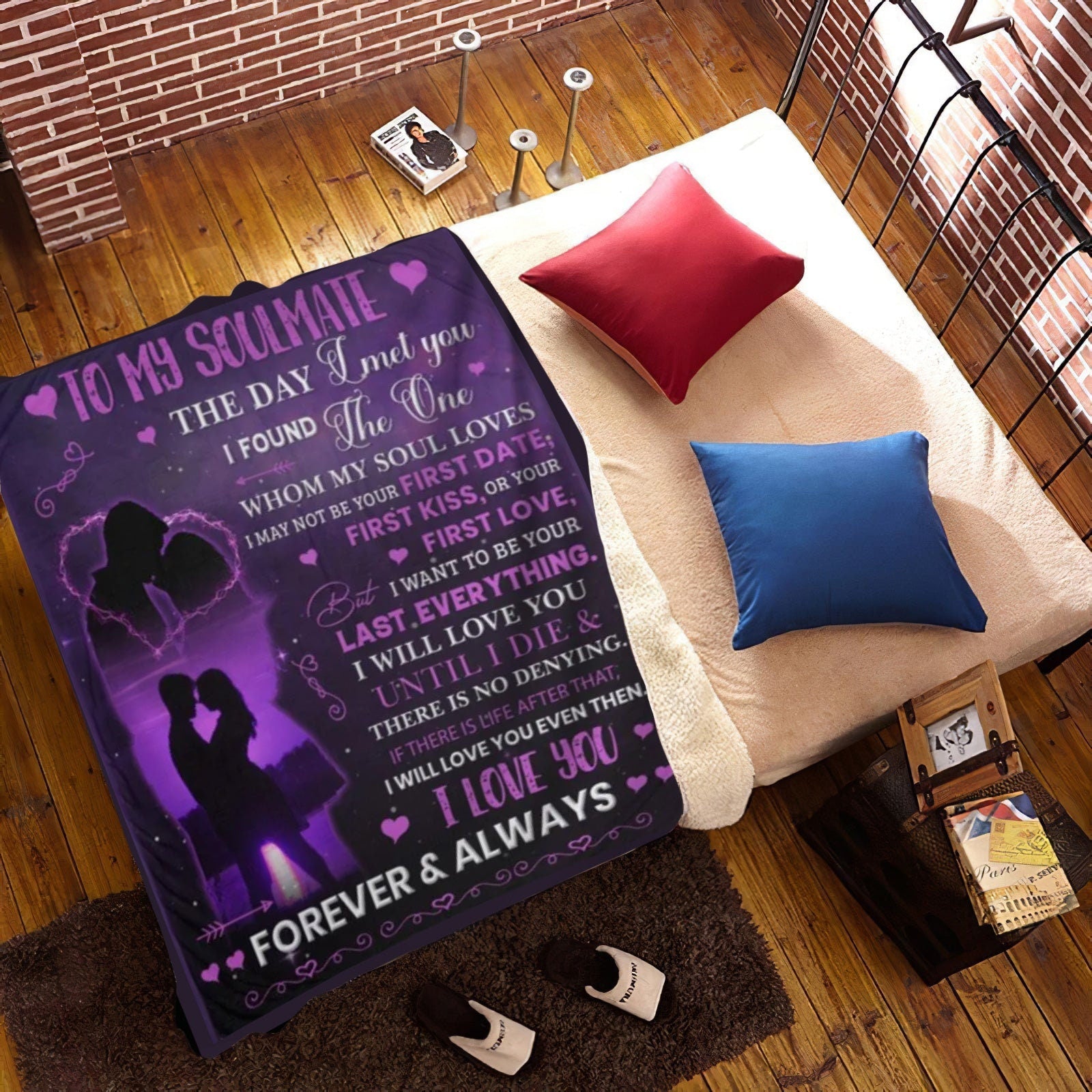 To My Soulmate - You Are The One | Premium Plush Blanket, Queen, Throw, Fleece, Sherpa