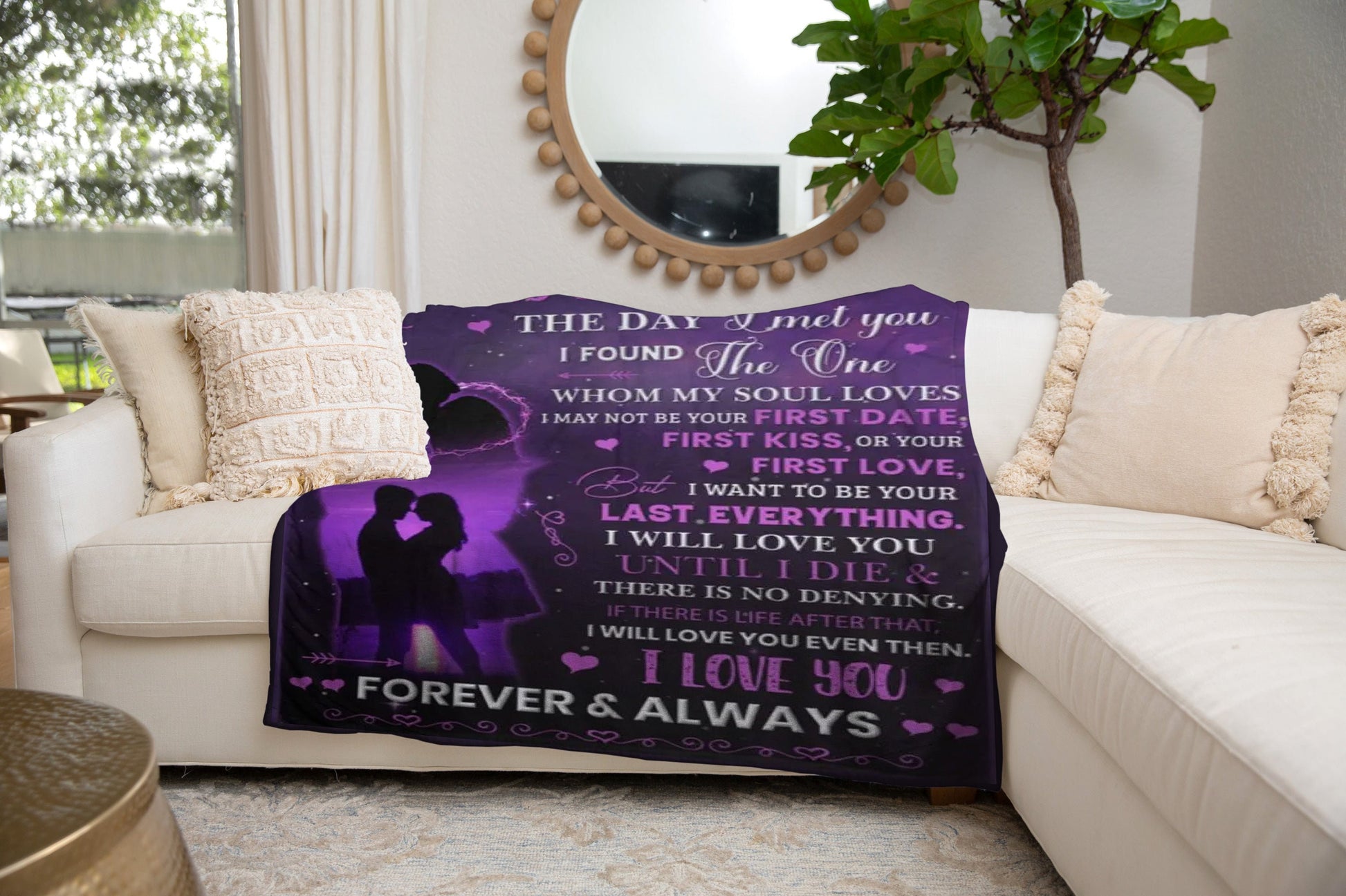To My Soulmate - You Are The One | Premium Plush Blanket, Queen, Throw, Fleece, Sherpa