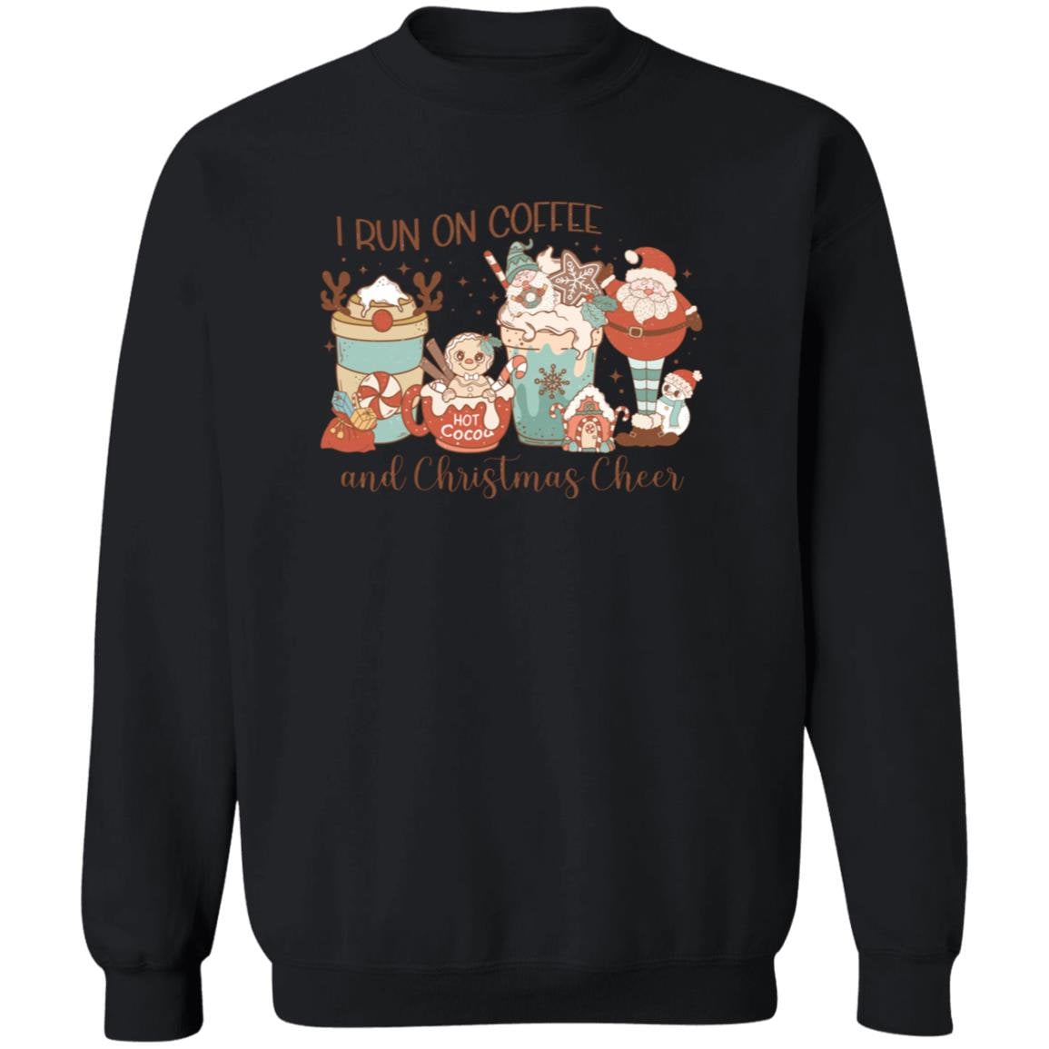 Coffee and Christmas Cheer - Premium Graphic Sweatshirt