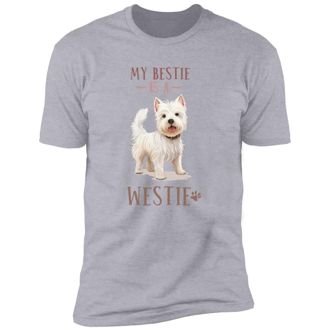 Dog Lovers - Westie - Premium Cotton Graphic Tee T-Shirt
