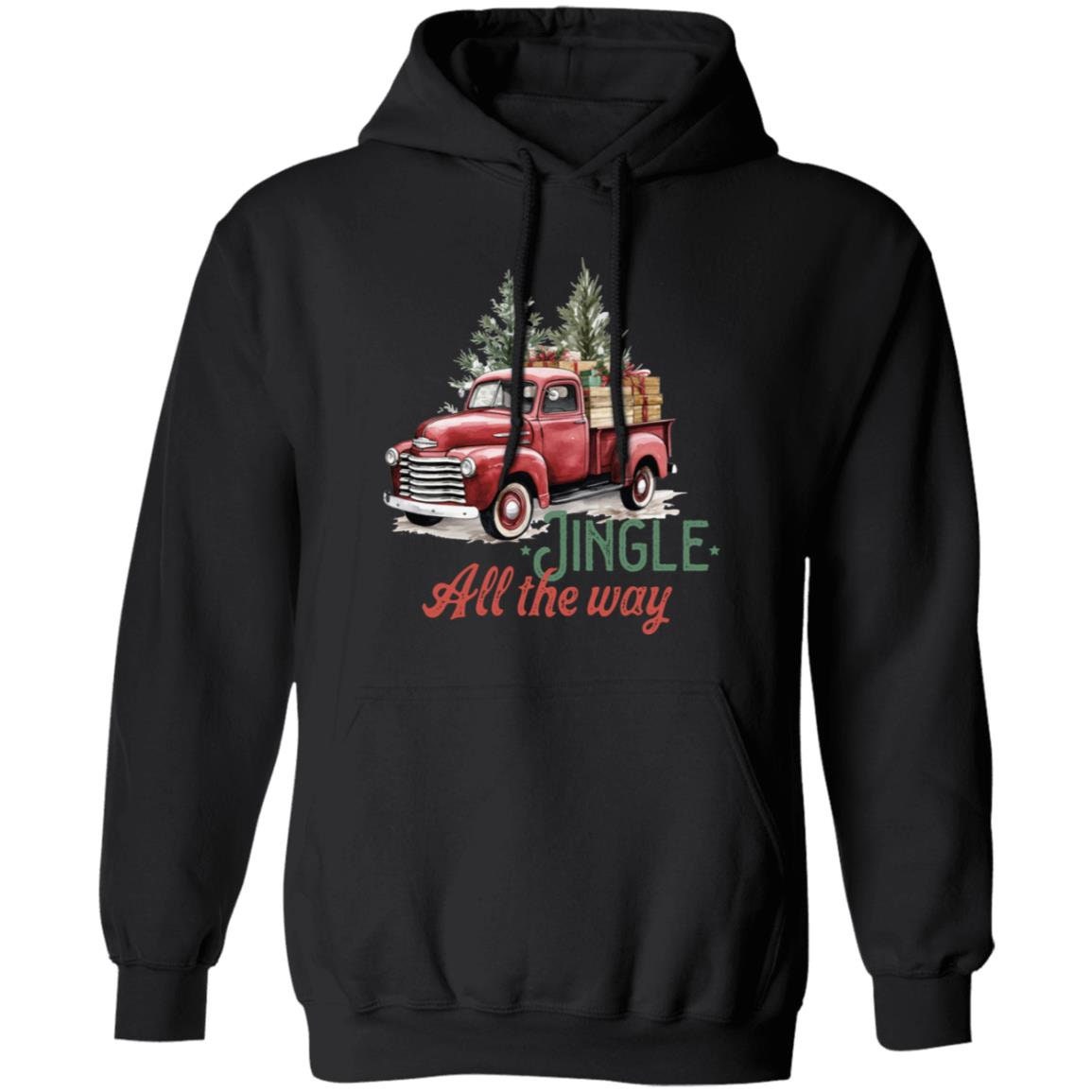 Jingle All The Way - Premium Graphic Pullover Christmas Hoodie