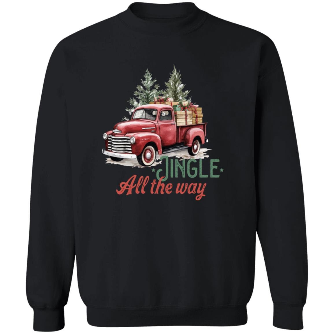 Jingle All The Way - Premium Graphic Pullover Christmas Sweatshirt