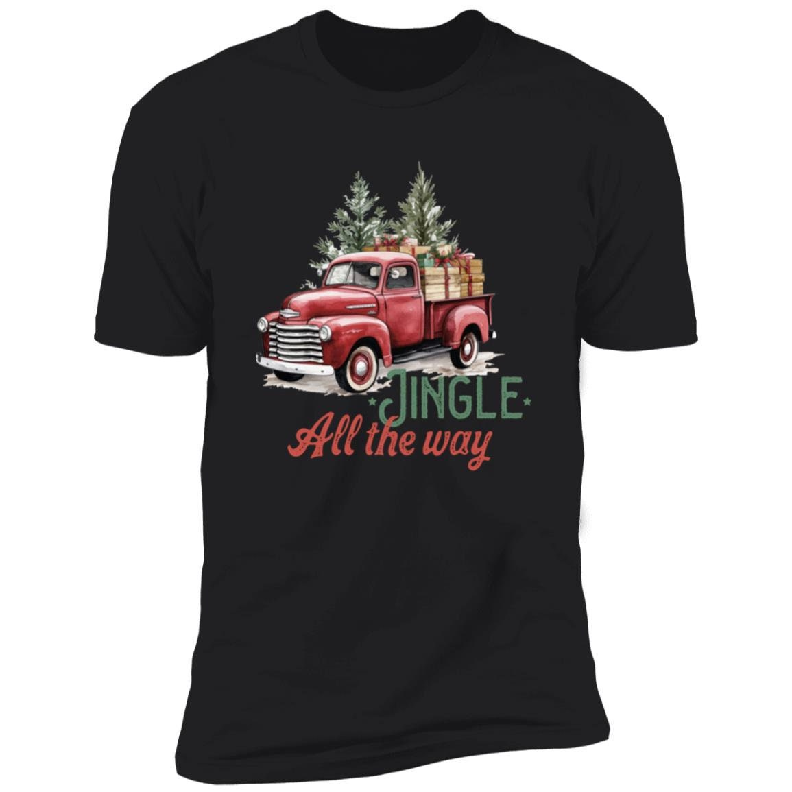 Jingle All The Way - Premium Cotton Graphic Tee T-Shirt Christmas