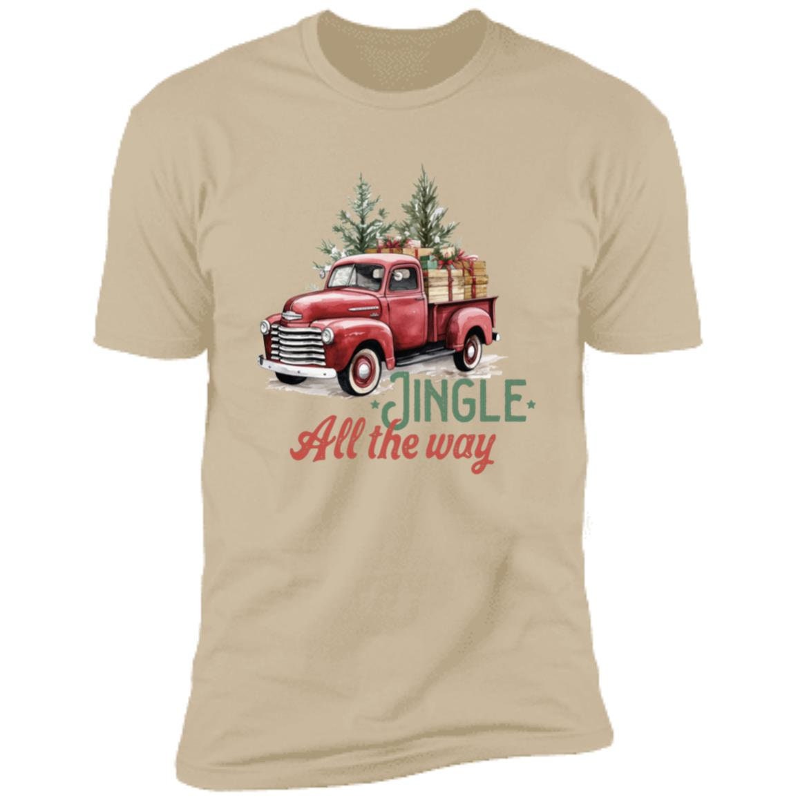 Jingle All The Way - Premium Cotton Graphic Tee T-Shirt Christmas