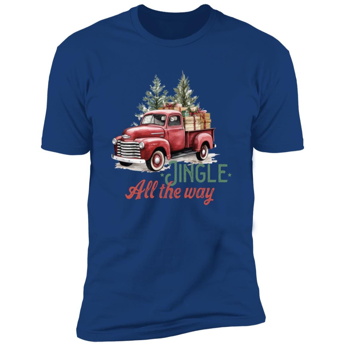Jingle All The Way - Premium Cotton Graphic Tee T-Shirt Christmas