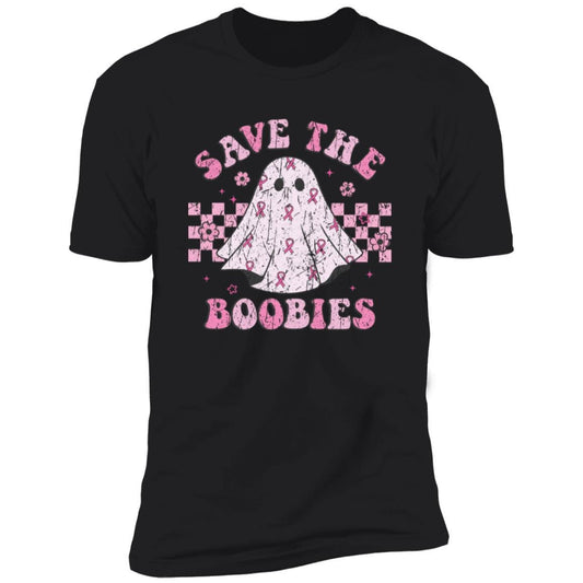 Save The Boobies - Distressed Design - Breast Cancer Awareness - Premium Graphic T-Shirt