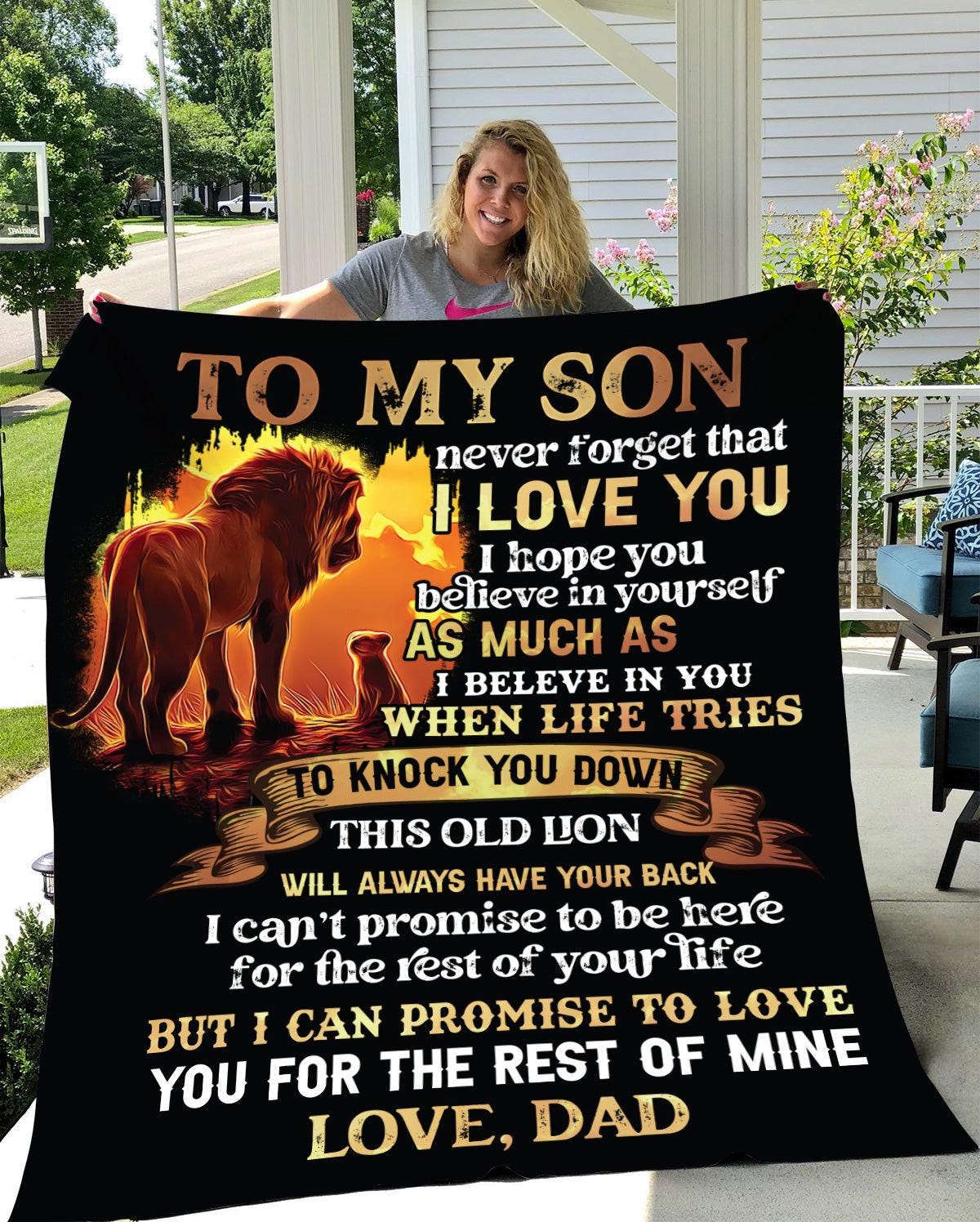 To My Son - Always Have Your Back | Premium Plush Blanket
