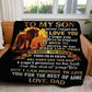 To My Son - Always Have Your Back | Premium Plush Blanket
