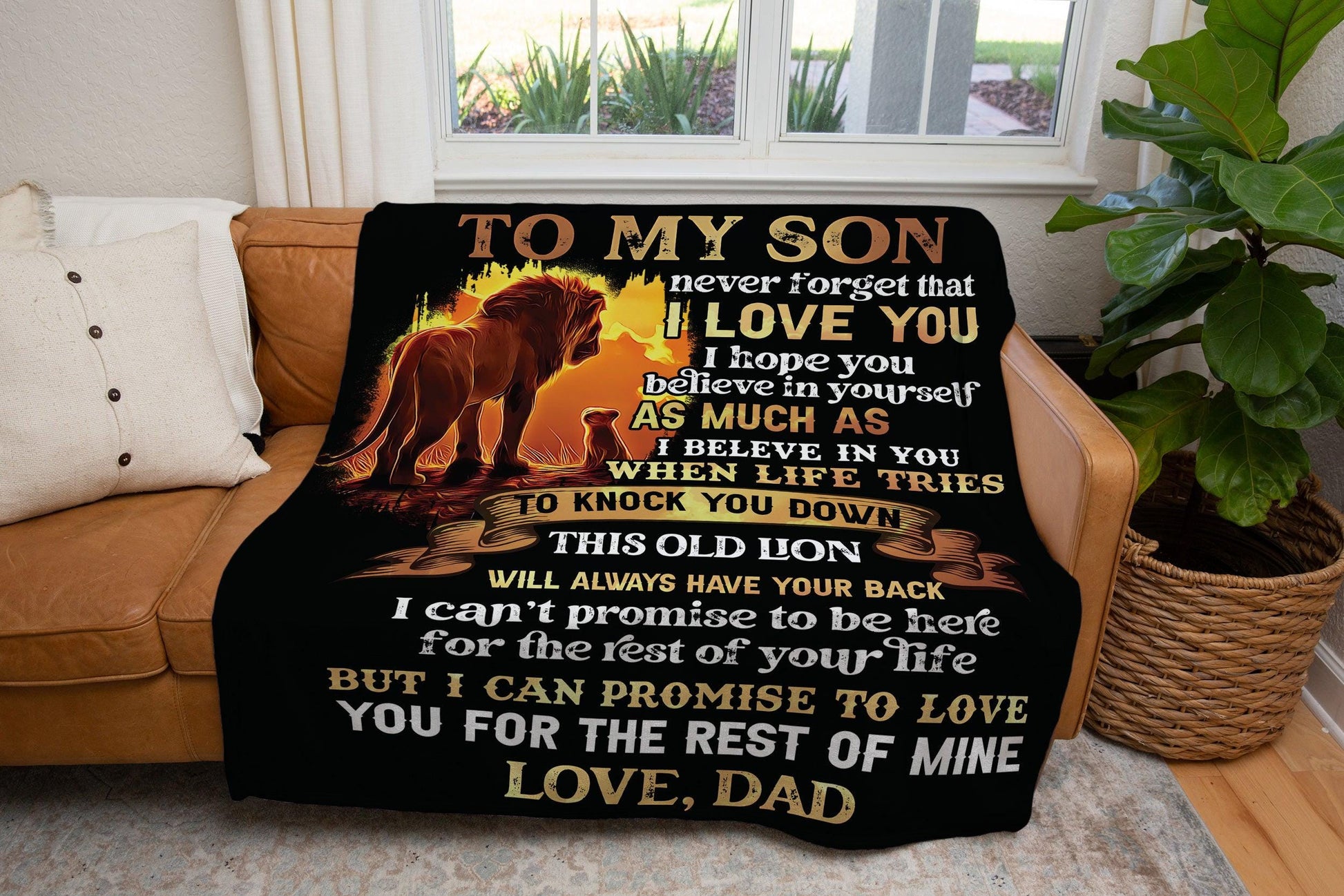 To My Son - Always Have Your Back | Premium Plush Blanket