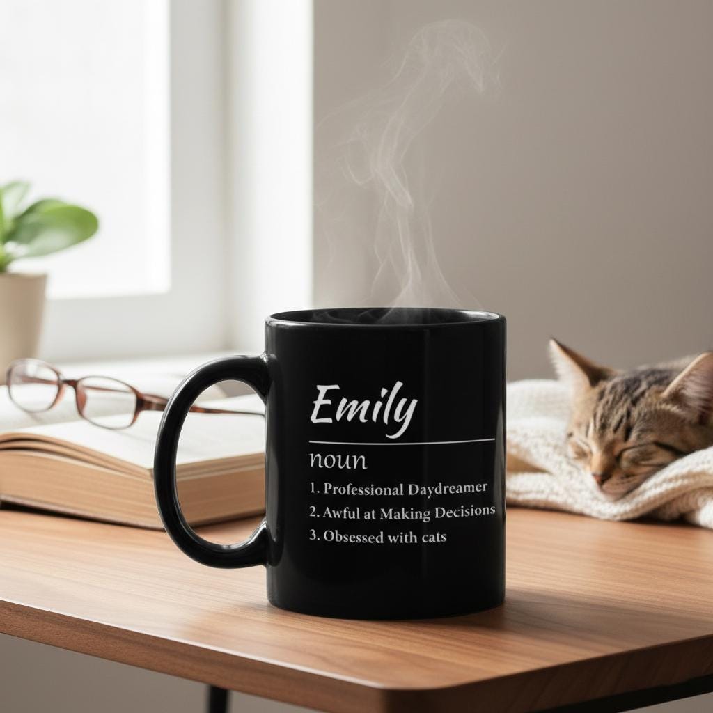 Personalized Name Definition Mug | Custom Noun Mug | Funny Gifts for Her, Him, Mom, Dad | Birthday gift | Mothers Fathers Day Present