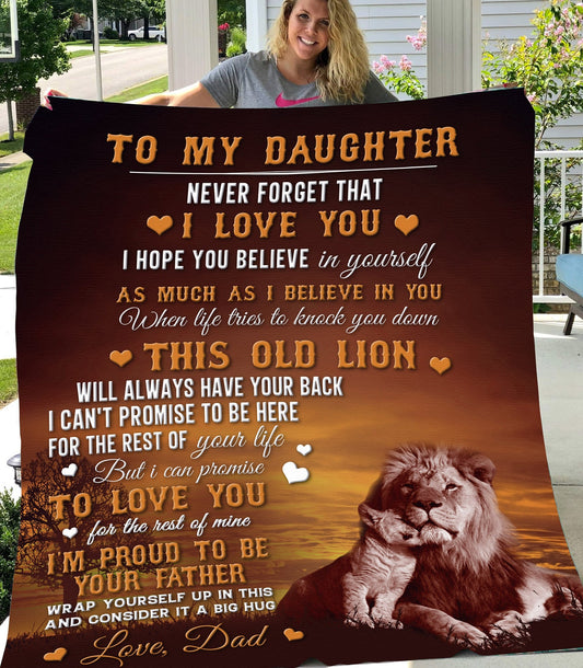 To My Daughter - This Old Lion | Premium Plush Blanket