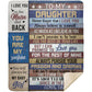 To My Daughter - Never Forget | Premium Plush Blanket