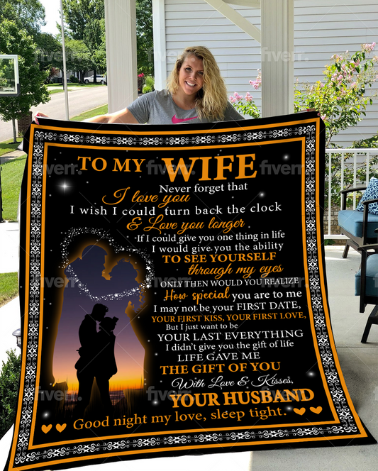 To My Wife - My Love | Premium Plush Blanket