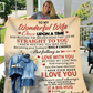 To My Wonderful Wife - Falling In Love | Premium Plush Blanket