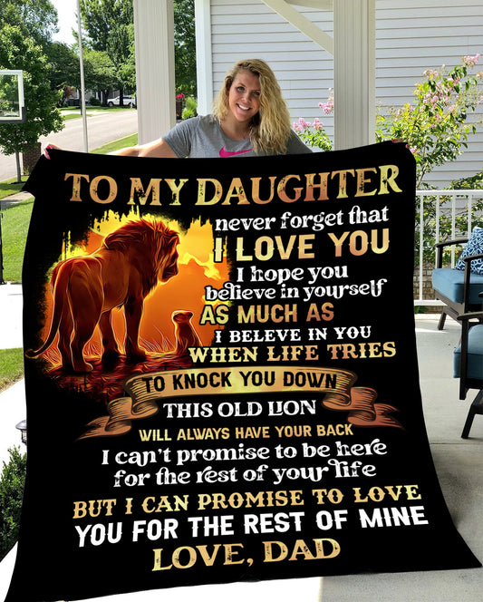 To My Daughter - Always Have Your Back | Premium Plush Blanket