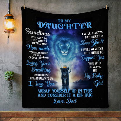 To My Daughter - My Baby Girl | Premium Plush Blanket