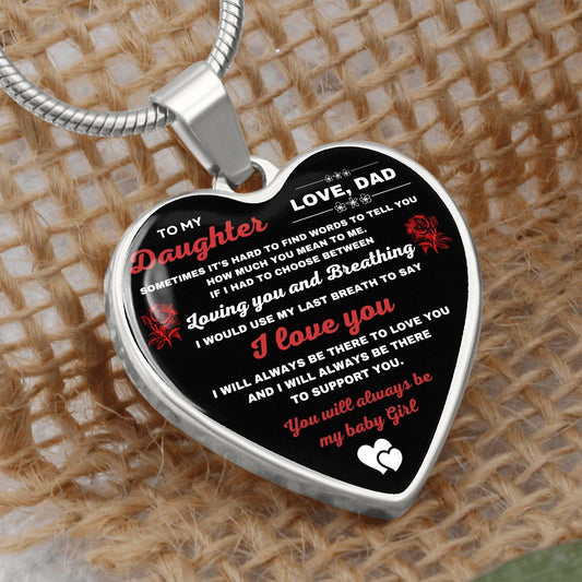 TO MY DAUGHTER HEART NECKLACE | FROM DAD
