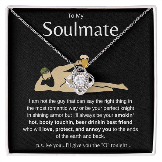 TO MY SOULMATE | BEER DRINKIN' BESTIE | LOVE KNOT NECKLACE