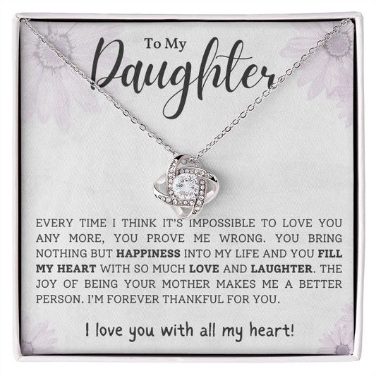 DAUGHTER | YOU FILL MY HEART | LOVE KNOT NECKLACE