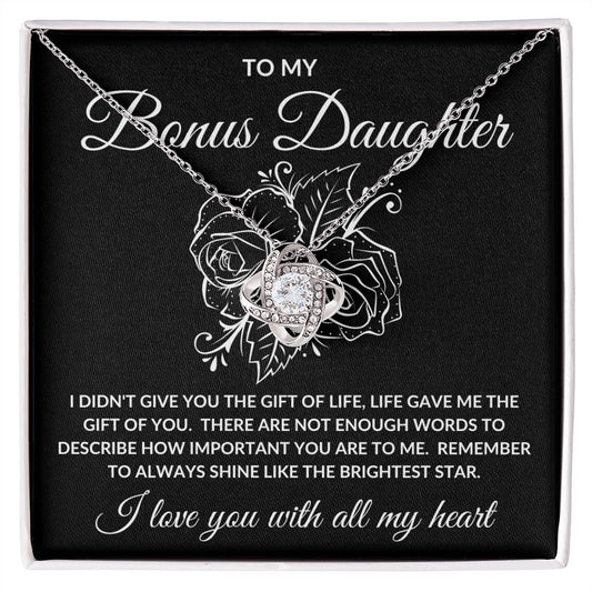 TO MY BONUS DAUGHTER | LOVE KNOT NECKLACE