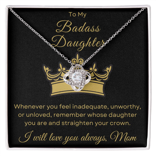 Badass Daughter - From Mom | Love Knot Necklace