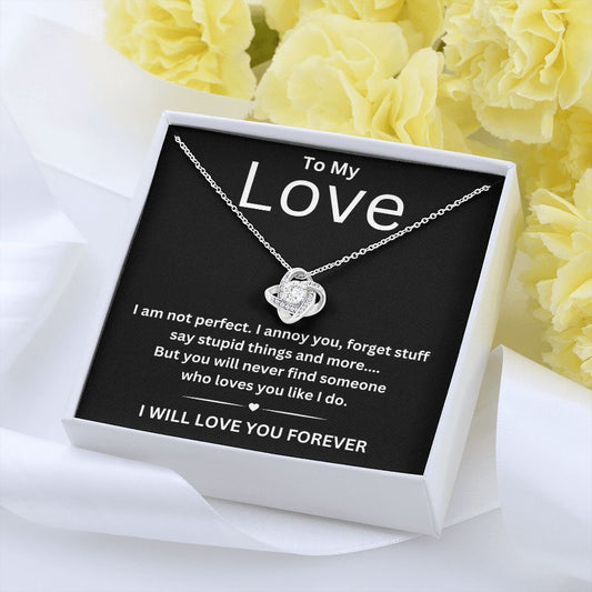 TO MY LOVE | LOVE YOU FOREVER | LOVE KNOT NECKLACE