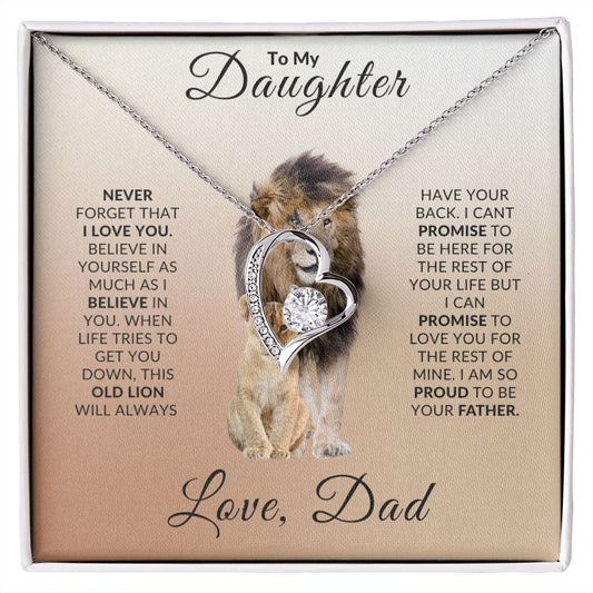To My Daughter Love Dad | Forever Love Necklace