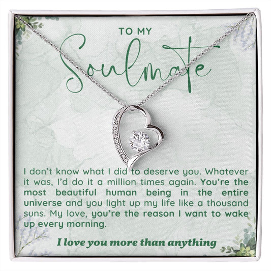 TO MY SOULMATE | MOST BEAUTIFUL | FOREVER LOVE NECKLACE