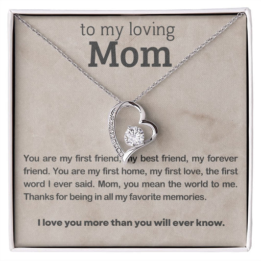 TO MY LOVING MOM | MY BEST FRIEND | FOREVER LOVE NECKLACE