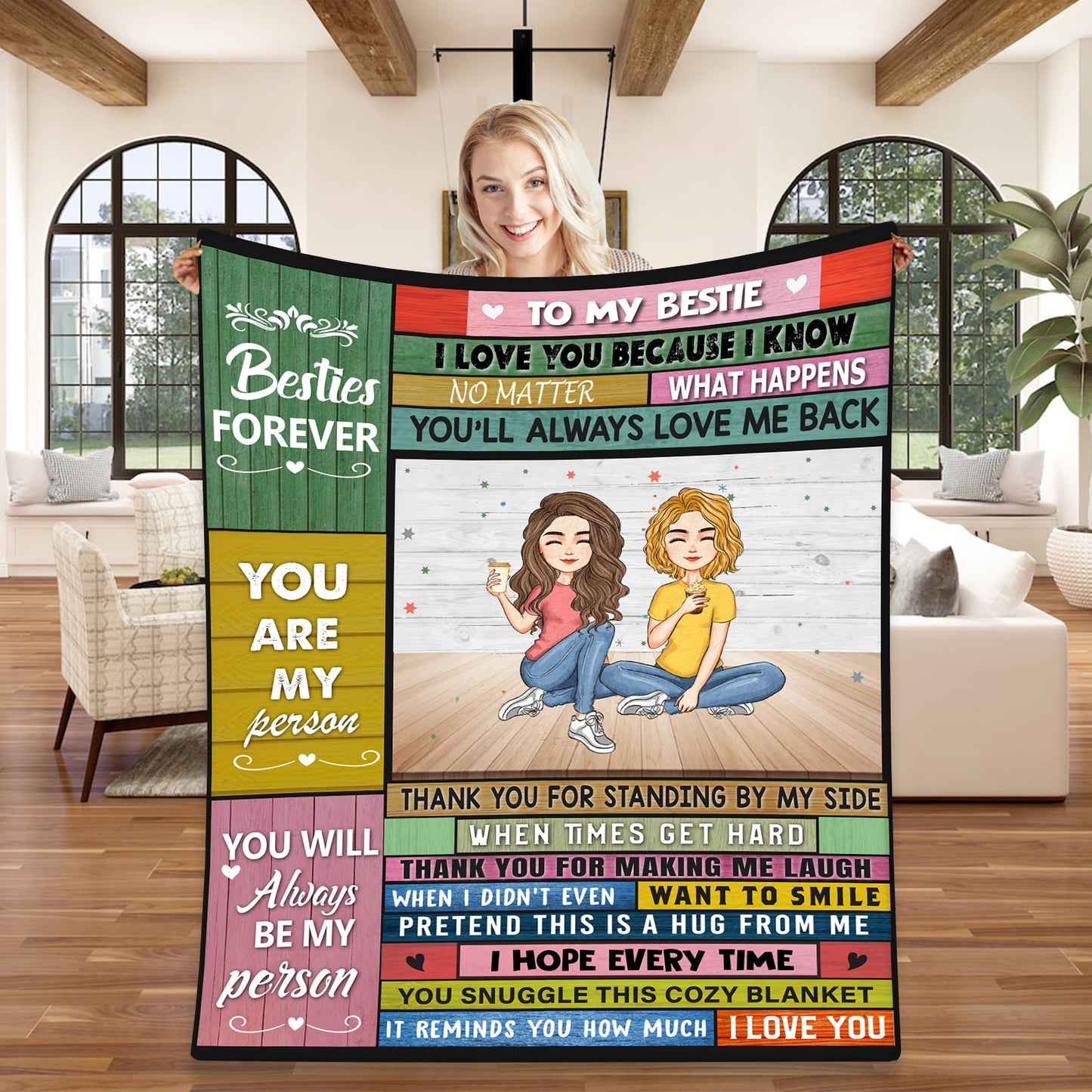 To My Bestie - Thank you | Premium Plush Blanket