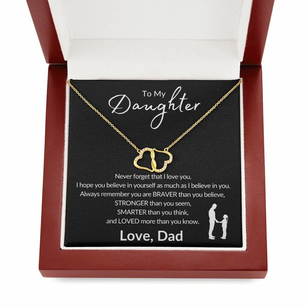 TO MY DAUGHTER | Everlasting Love | From Dad | Solid 10k Gold with Diamonds
