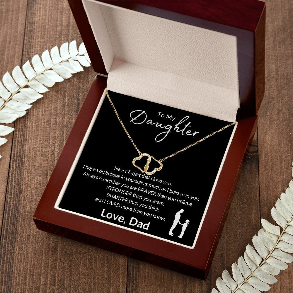 TO MY DAUGHTER | Everlasting Love | From Dad | Solid 10k Gold with Diamonds